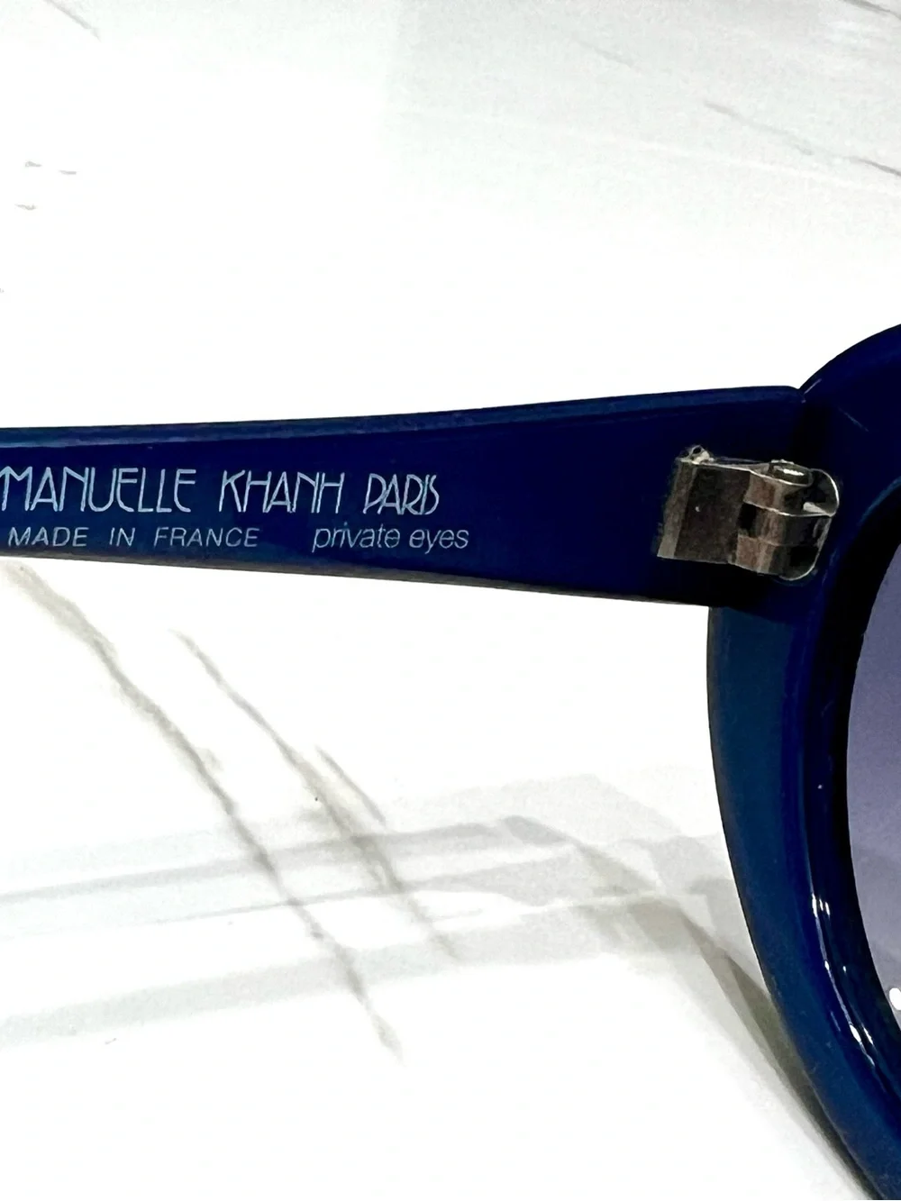 Vintage Emmanuelle Khan Sunglasses Made In Paris Blue Rhinestones Ek 120 /CS112